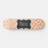 Skateboard Impression de la girafe couleur d'abricot ; tablea (Horz)