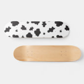 Skateboard Impression de vache noir et blanc (Horz)