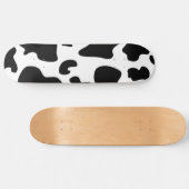 Skateboard Impression de vache noire et blanche (Horz)
