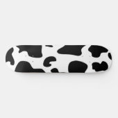 Skateboard Impression de vache noire et blanche (Horz)