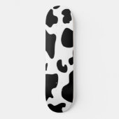 Skateboard Impression de vache noire et blanche (Recto)