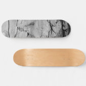 Skateboard Impression en bois noir et blanc (Horz)