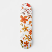 Skateboard Impression florale aquarelle (Devant)