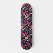 Skateboard Impression florale Vibrant (Devant)