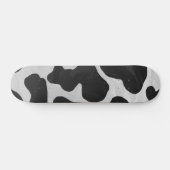 Skateboard Impression noire et blanche de vache (Horz)