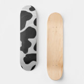 Skateboard Impression noire et blanche de vache (Recto)