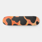 Skateboard Impression noire et orange de vache (Horz)