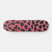 Skateboard Impression noire et rouge dalmate (Horz)