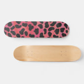 Skateboard Impression noire et rouge dalmate (Horz)