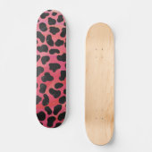 Skateboard Impression noire et rouge dalmate (Recto)