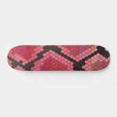 Skateboard Impression serpent noir et rouge (Horz)