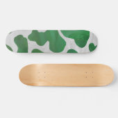 Skateboard Impression verte et blanche de vache (Horz)