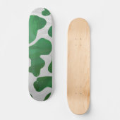 Skateboard Impression verte et blanche de vache (Recto)