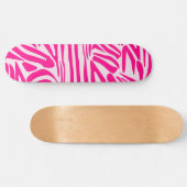 Skateboard Impression zèbre rose (Horz)