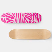 Skateboard Impression zèbre rose (Horz)