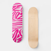 Skateboard Impression zèbre rose (Recto)