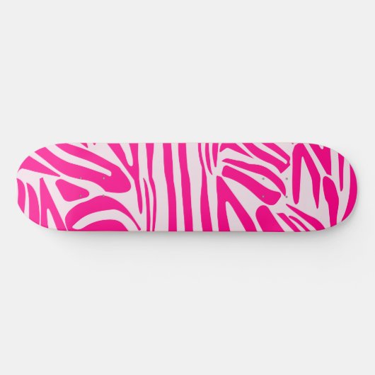 Skateboard Impression zèbre rose (Horz)