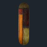 Skateboard Impressionniste d'automne par Jennifer Goldberger<br><div class="desc">Les couleurs automnales imprègnent ce tableau impressionniste de Jennifer Goldberger. Rouge,  marron,  tan et orange foncé peuplent les panneaux géométriques qui composent l'arrière - plan de cette pièce. Achète-en un exemplaire aujourd'hui !</div>