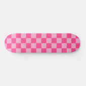 Skateboard Imprimé à carreaux rose (Horz)