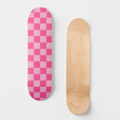 Skateboard Imprimé à carreaux rose (Recto)