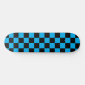 Skateboard Imprimé carreaux bleus et noirs (Horz)