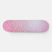 Skateboard Imprimé Guépard Rose Pailleté (Horz)