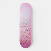 Skateboard Imprimé Guépard Rose Pailleté (Recto)