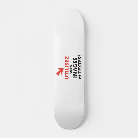 Skateboard Imprimer vos designs en ligne DIY en Français (Devant)