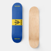 Skateboard Indicateur Barbade de nom personnalisé (Recto)