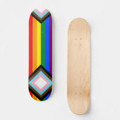 Skateboard Indicateur de fierté de progression LGBTQ+ (Recto)