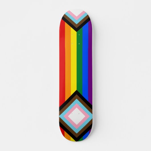 Skateboard Indicateur de fierté de progression LGBTQ+ (Devant)