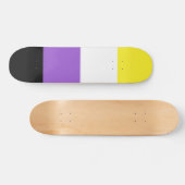 Skateboard Indicateur de fierté non binaire (Horz)