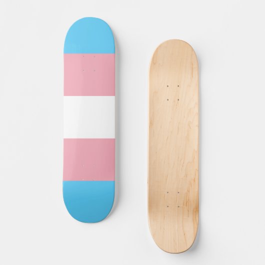 Skateboard Indicateur de fierté transgenre (Recto)