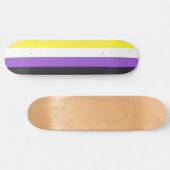 Skateboard Indicateur Enby (Pride non binaire) (Horz)