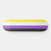 Skateboard Indicateur Enby (Pride non binaire) (Horz)