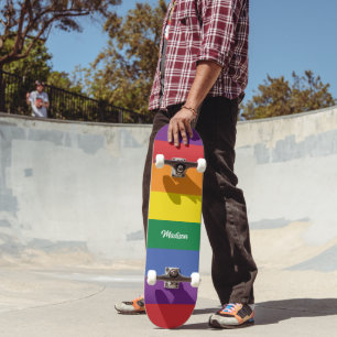 Skateboard Indicateur Rainbow du nom personnalisé