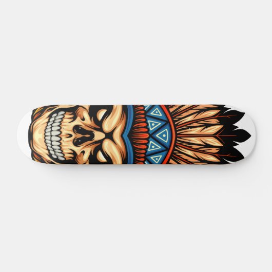Skateboard Indien crâne (Horz)