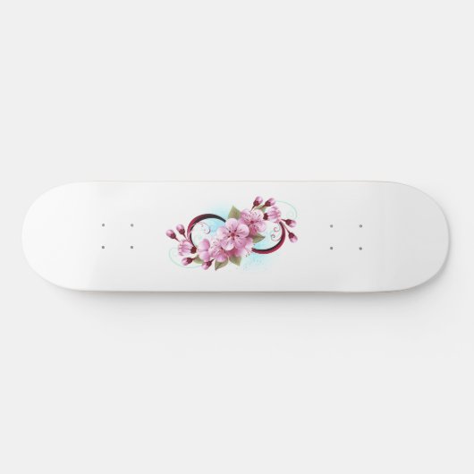 Skateboard Infinité avec les fleurs Sakura (Horz)