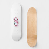 Skateboard Infinité avec les fleurs Sakura (Recto)