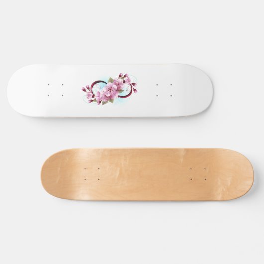 Skateboard Infinité avec les fleurs Sakura (Horz)
