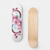Skateboard Infinité avec les fleurs Sakura (Recto)