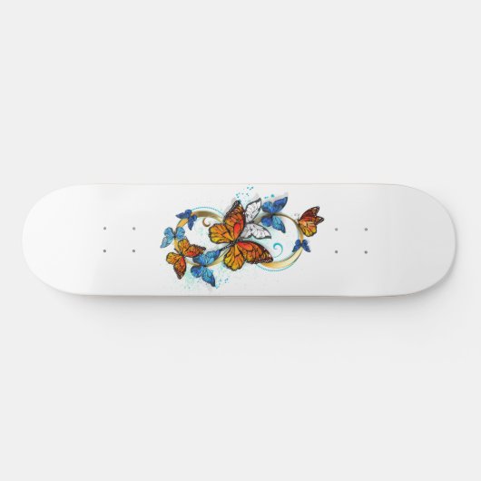 Skateboard Infinité de papillons monarques (Horz)