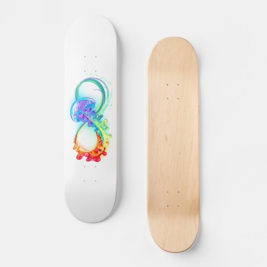 Skateboard Infinity avec Rainbow Jellyfish (Recto)