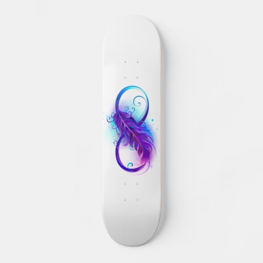Skateboard Infinity with purple feather (Recto)