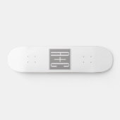 Skateboard Initiales de couple modifiables | Blanc et gris (Horz)
