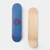Skateboard Initiales Monogrammes Trippy Blue Purple Points Sp (Recto)