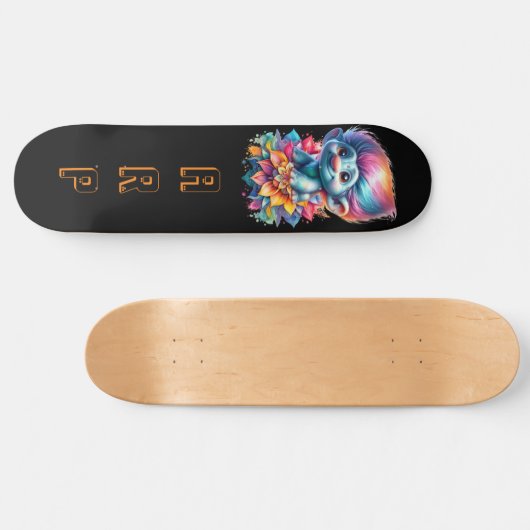 Skateboard *~* Initiales Neon cheveux Rainbow AP89 Troll (Horz)