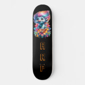Skateboard *~* Initiales Neon cheveux Rainbow AP89 Troll (Recto)