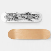 skateboard Ink Dessin Skull Patinage (Horz)