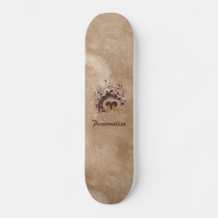 Skateboard Inséparables Brown toscans avec nom